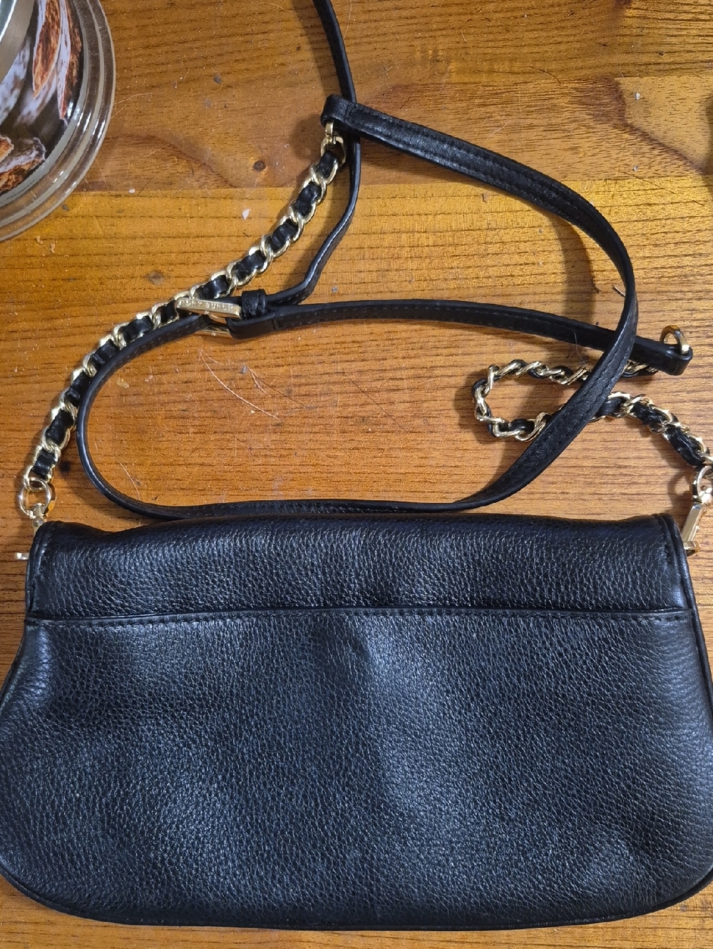 Tory Burch Black Pebbled Leather Crossbody with Gold Logo - Picture 3 of 9